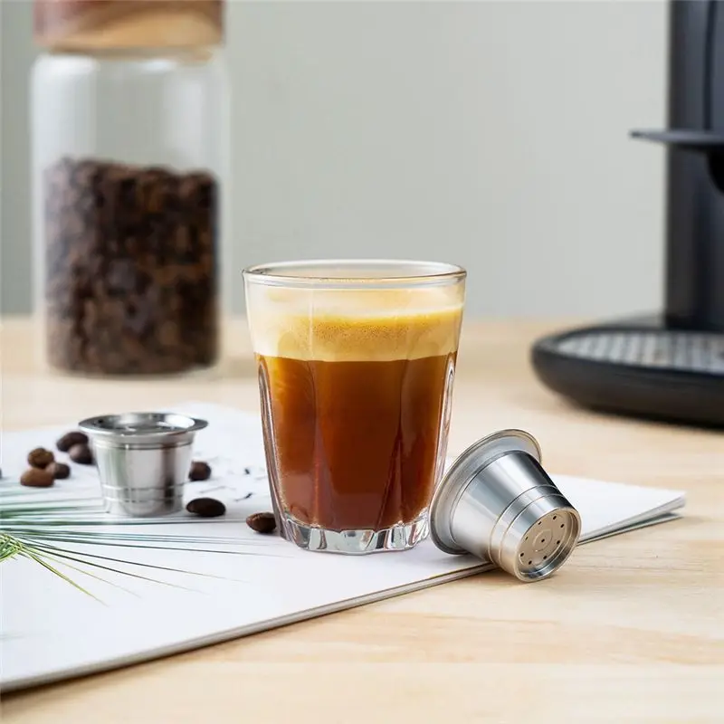 A23F-Stainless Steel Reusable Coffee Capsule Reusable Coffee Capsule Cup Filter Compatible With Delta Q Coffee Accessories.