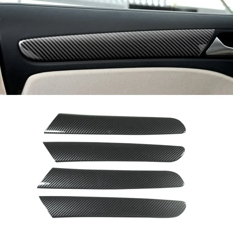 

For VW Golf 6 MK6 2008-2013 4pcs ABS Carbon Fiber Texture Car Interior Door Window Panel Strips Cover Protective Trim