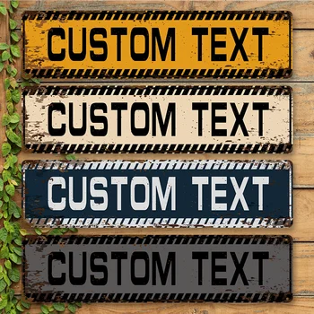 스트라이프 맞춤형 텍스트 다리미 벽 표지판, 금속 벽 플라크, 어린이 방 거실 홈 데코, 4 가지 스타일, 1 개