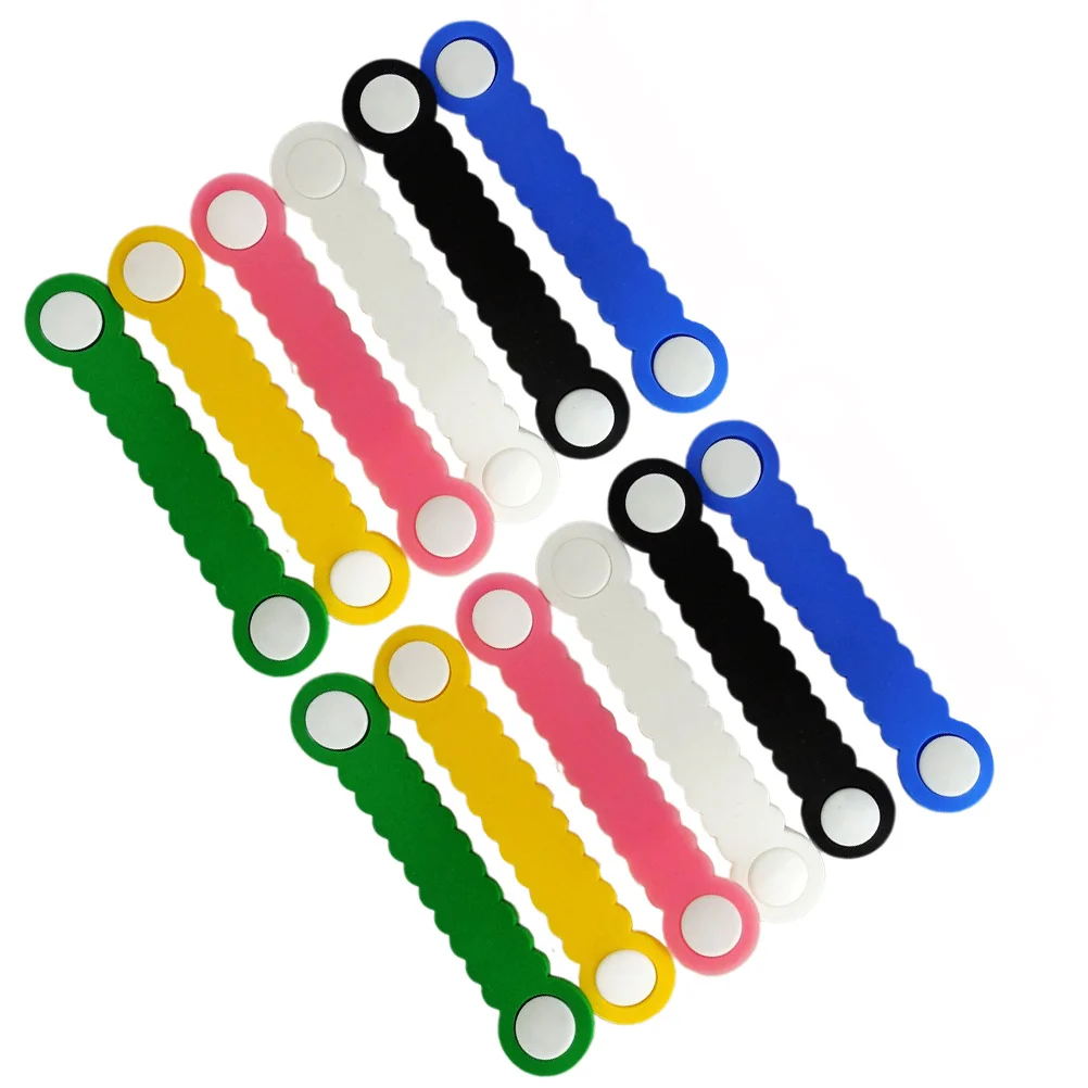 

12 pcs 1 Set Headphone Cord Organizer Lightweight Cable Winder For Data Earphone Storage Diy Accessories Pvc Clips Home Office