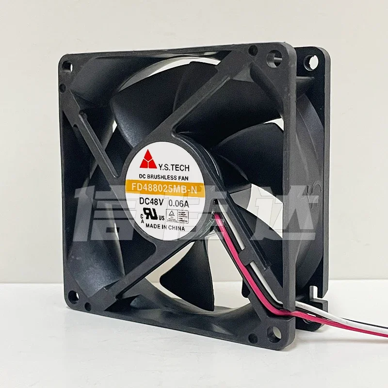 Y.STECH FD488025MB-N DC 48V 0.06A 80x80x25mm 3-Wire Server Cooling Fan