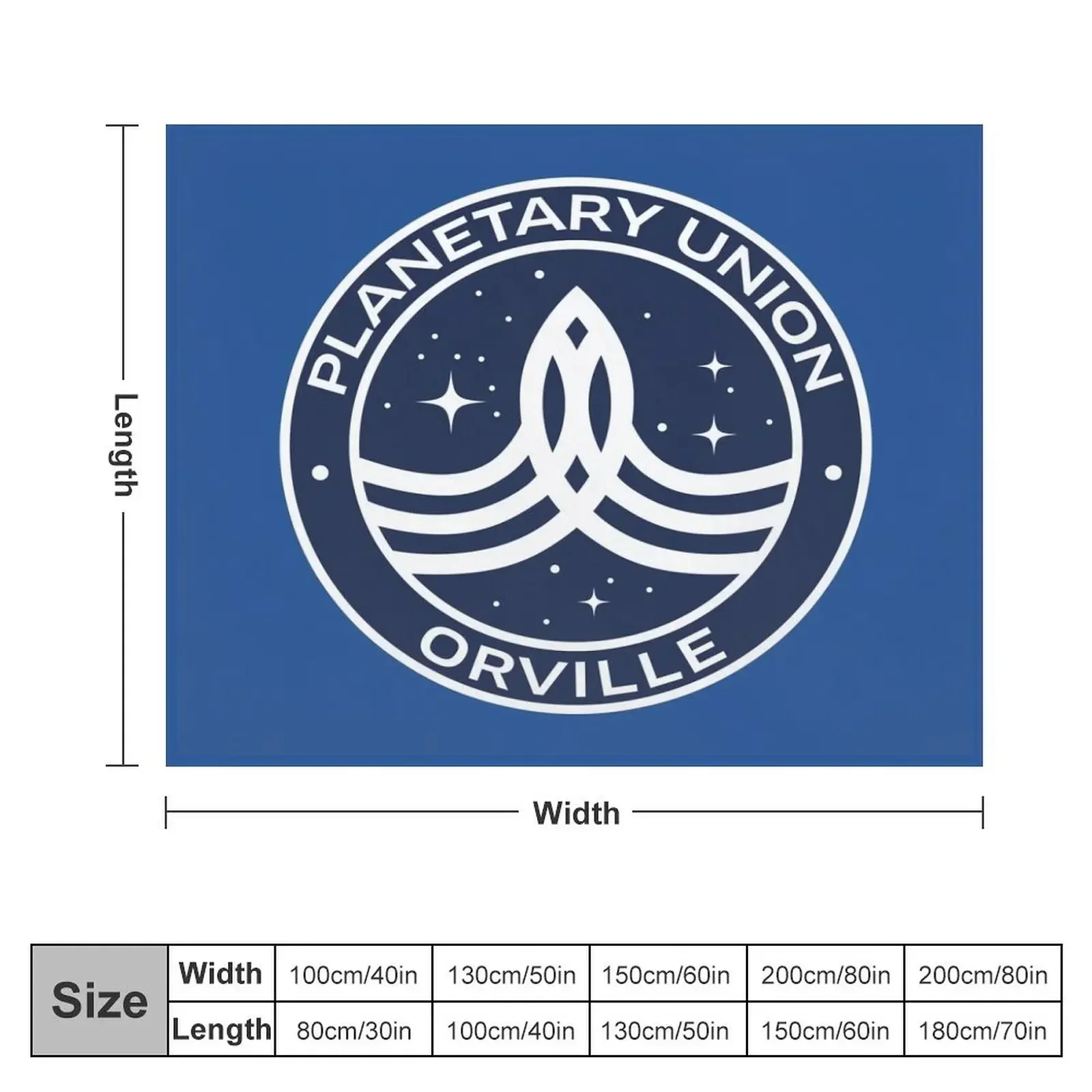 The Orville -Planetary Union Logo Throw Blanket Picnic Decorative Throw Decorative Sofa Blankets