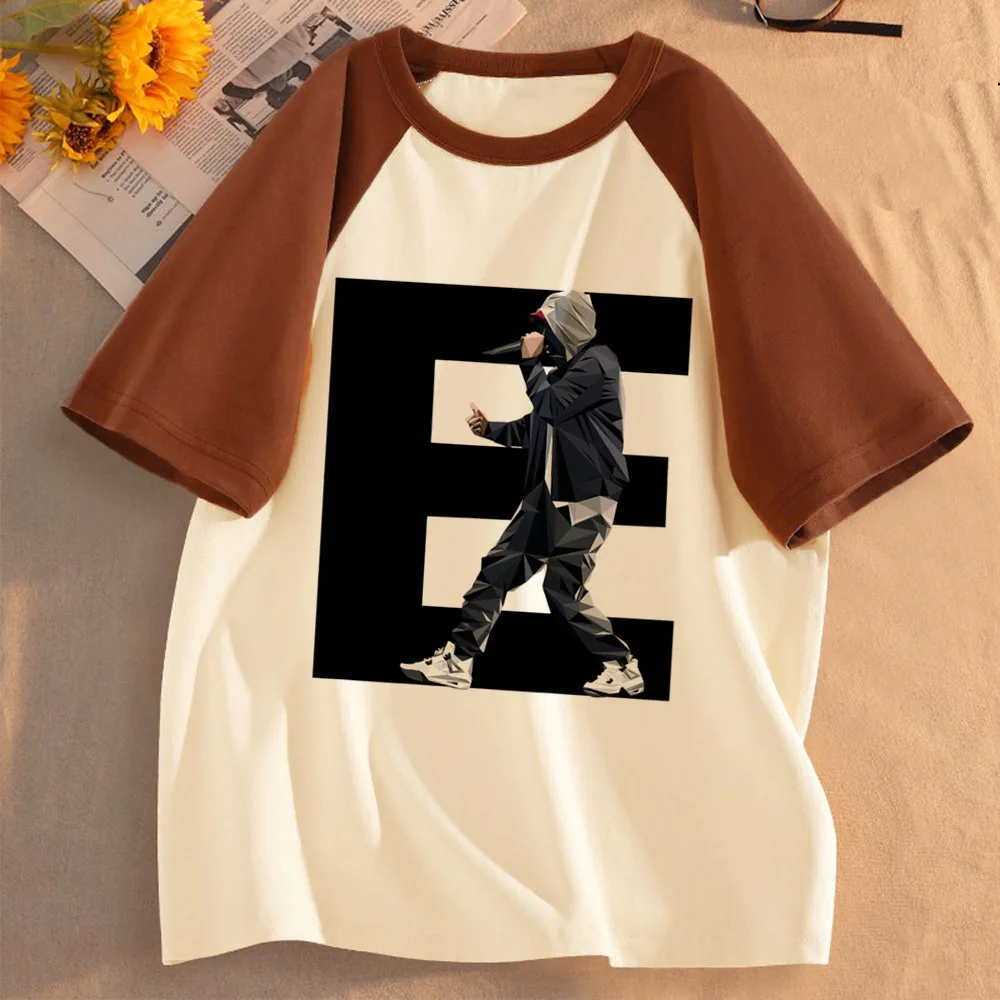Eminem top tees female Psychedelic streetwear kawaii t-shirt y2k gyaru baddie Psychedelic emo