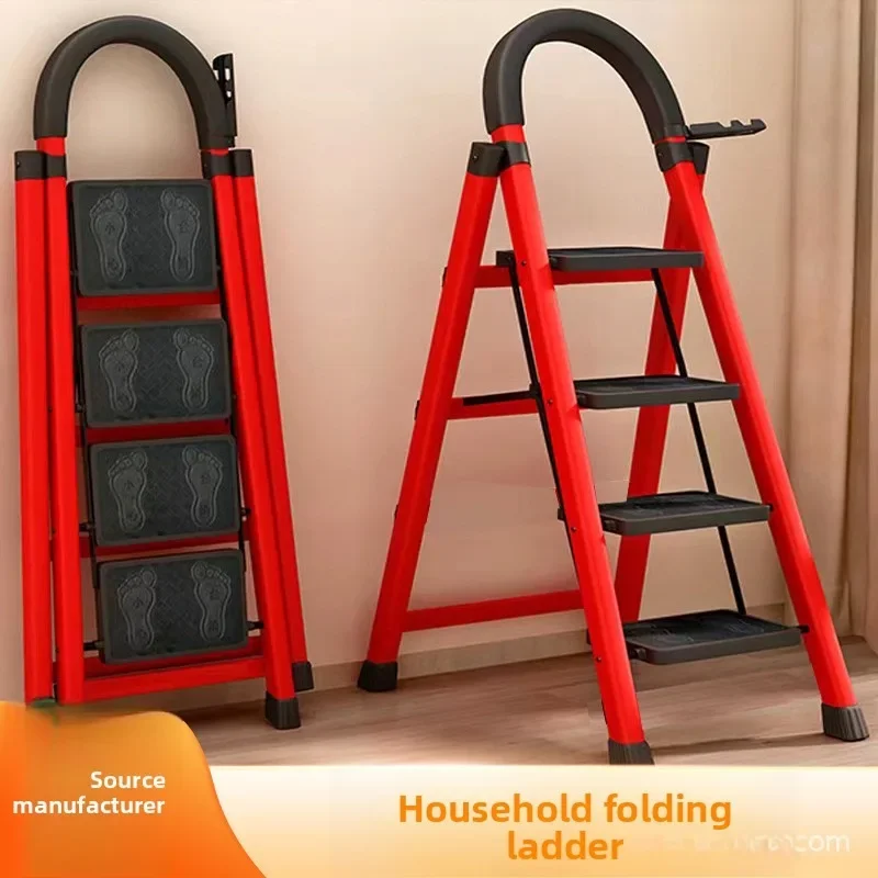 Indoor Folding A Frame Ladder Extendable Heavy Duty Five Step Portable Outdoor Home Use Household Ladder Ladder for Home