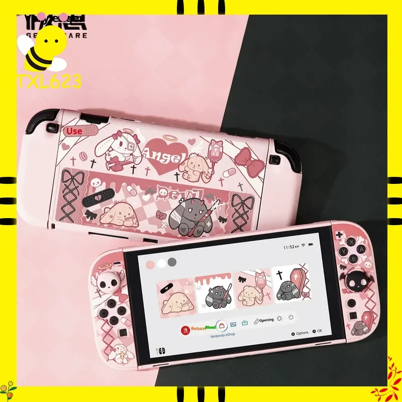 GEEKSHARE NS2 Gamers Gothic Rabbit Series Switch 2 Protective Case And Joystick Caps Set Stylish Accessories for Nintendo Switch
