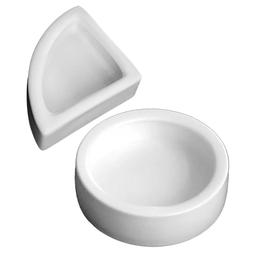 

2 Pcs Gecko Food Pots Worm Pet Lizard Feeding Bowl Reptile Feeder Accessories Dish Reptiles