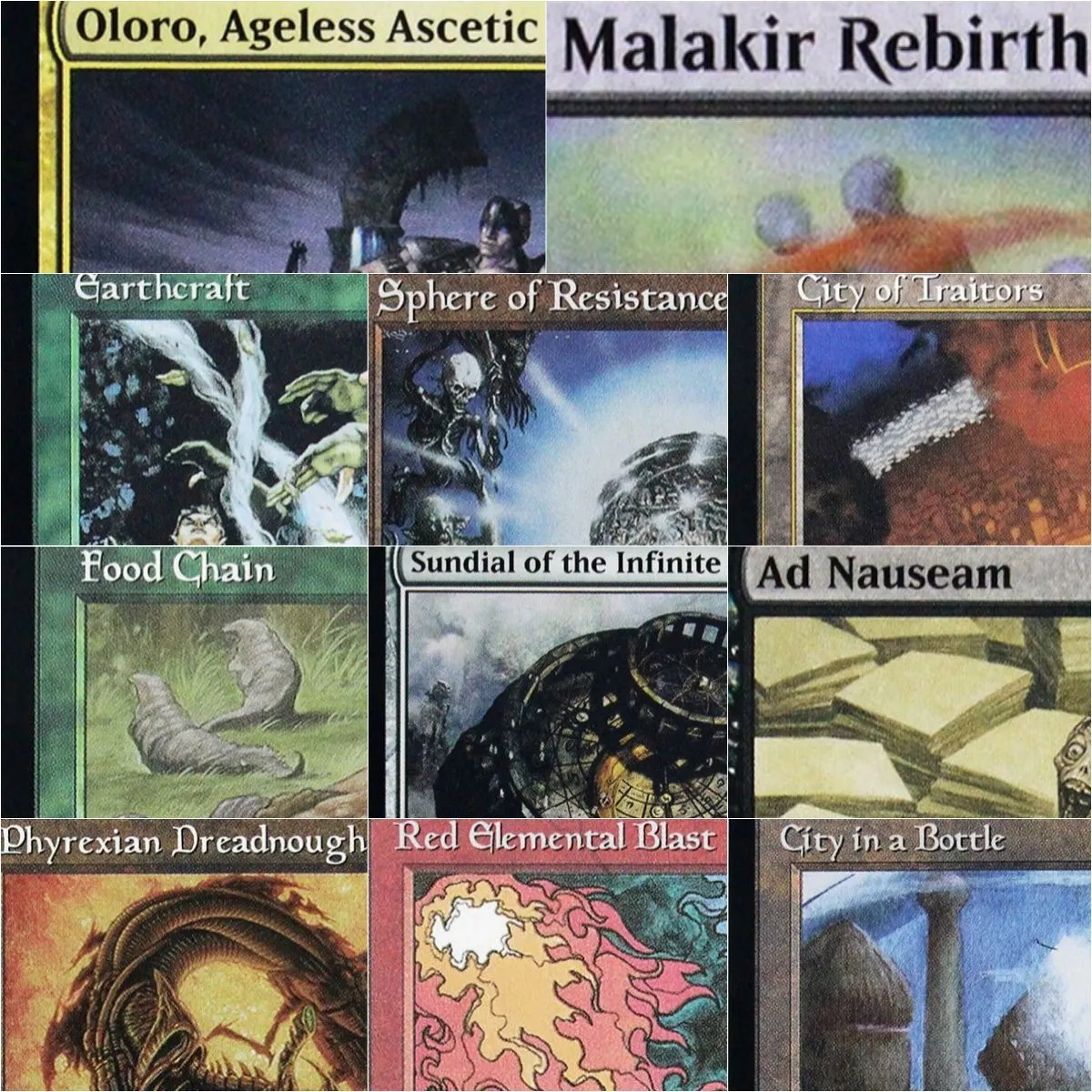Cartas Proxy Mágicas de Alta Calidad para TCG: Mindbreak Trap/Necropotence/Wasteland/Food Chain, para Juegos de Cartas Coleccionables