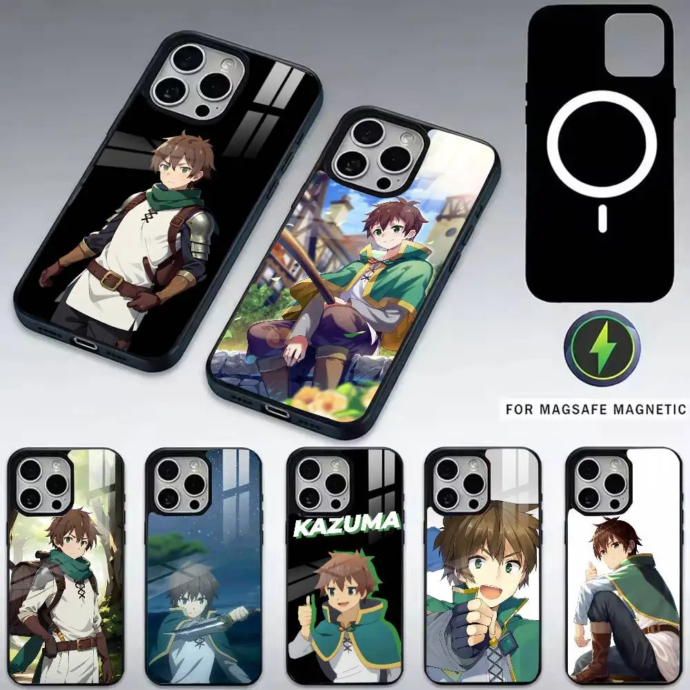 

K-Kazuma Satou KonoSubaS-S Phone Case For iPhone17,16,15,14,13,12,11 Plus,Pro Magnetic For Magsafe Wireless Charging
