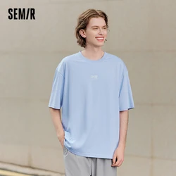 Semir Short-Sleeved T-Shirt Men 2024 Summer New Fun Creative Couple Outfit Moisture-Wicking Sweat-Absorbing Loose Casual Top