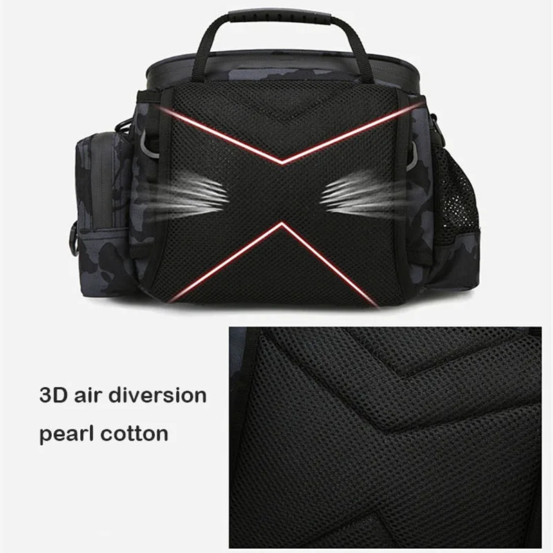 Oulylan Camouflage Sports Tactical Pocket Pouch Oxford Cloth Crossbody Backpack Outdoor Climbing Fishing Shoulder Bag