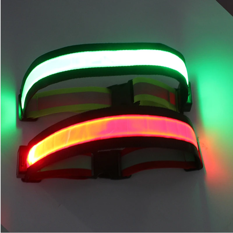 Rechargable Reflective Safty Belt LED Light High Visibility Safty Strap for Night Running Cycling Ridding Light Up