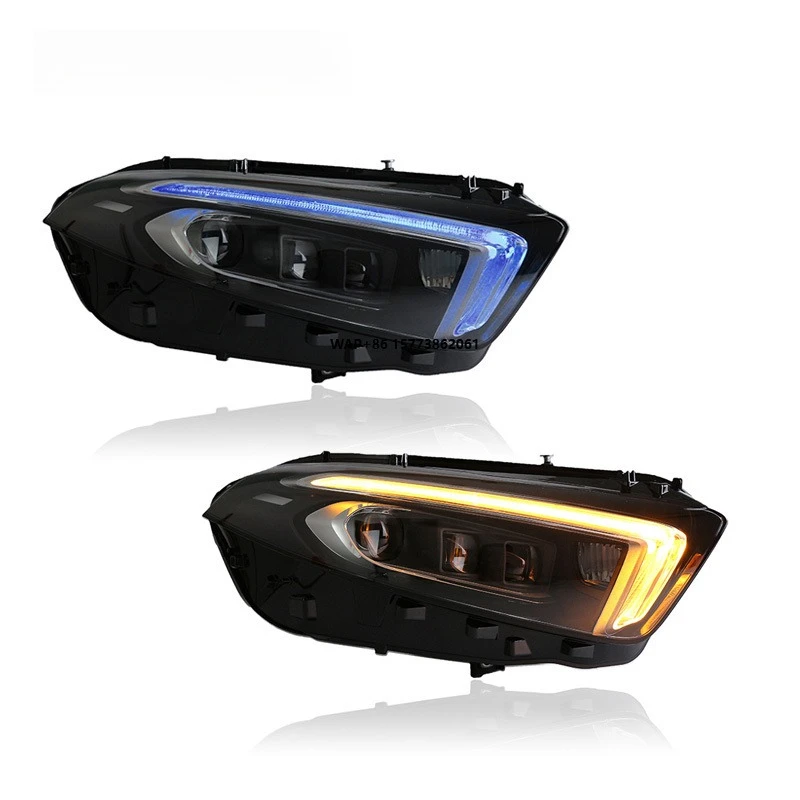 1 Set for A-Class Headlight Assembly Modification  A180 A200 Light Guided LED Daytime Running Light Steering Lens