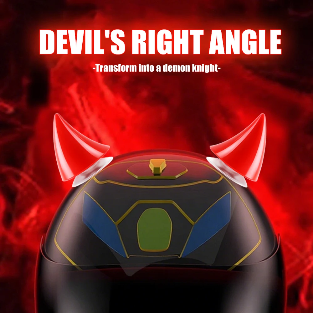 

Motorcycle Electric Vehicle Helmet Suction Cup Decoration Unisex Devil Horns Carriage Accessory Demon Horns Headlight Decoration