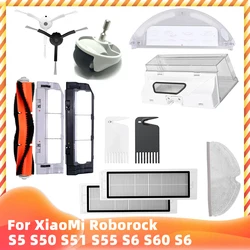 For XiaoMi Roborock S5 S50 S51 S55 S6 S60 S6 Pure Vacuum Cleaner Spare Parts HEPA Filter Mop Cloth Side / Main Brush Accessories