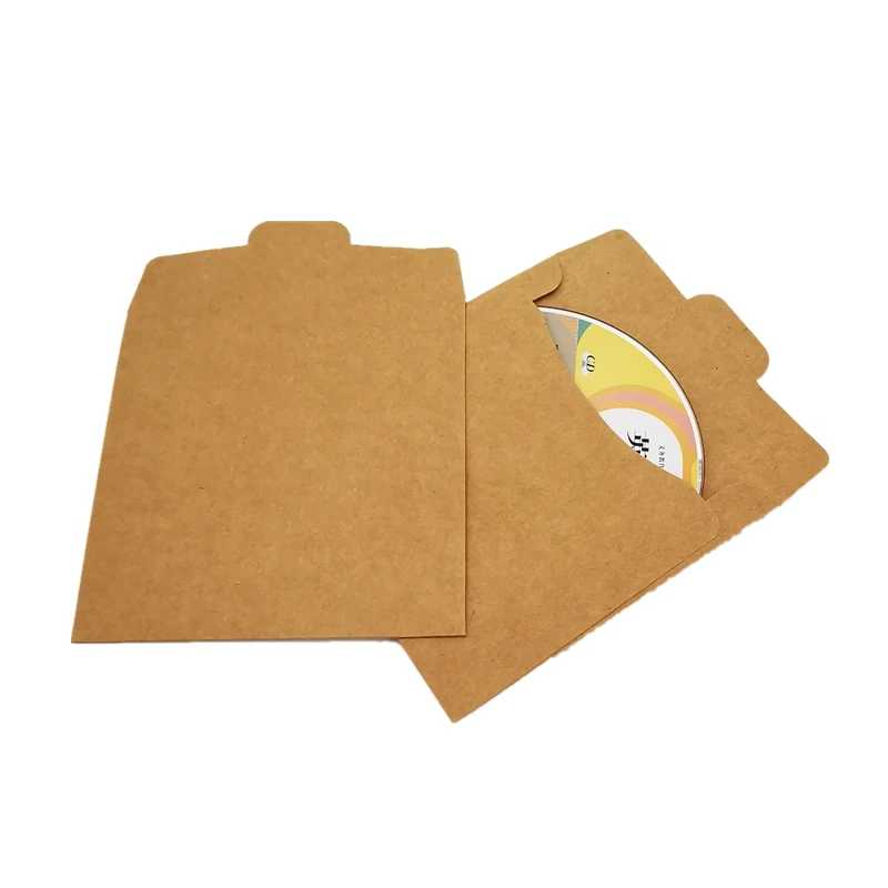 Kraft Paper CD Gift Packaging Bags Greeting Postcard Envelope Retro File Holder Invitation Cards Cover Custom Festival Supplies