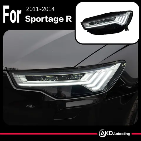 아우디 A6 헤드 라이트 2012-2018 용 자동차 스타일링 헤드 램프 업그레이드 C8 디자인 LED 동적 신호 Drl 자동차 액세서리