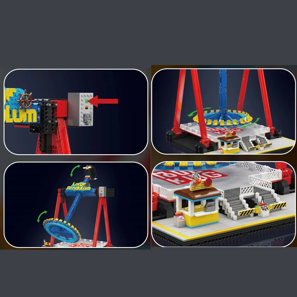 2192 قطعة ملاهي الخبراء الإبداعية البندول العملاق اللبنات نموذج كهربائي التعليم الجمعية لعب للكبار طفل هدية
