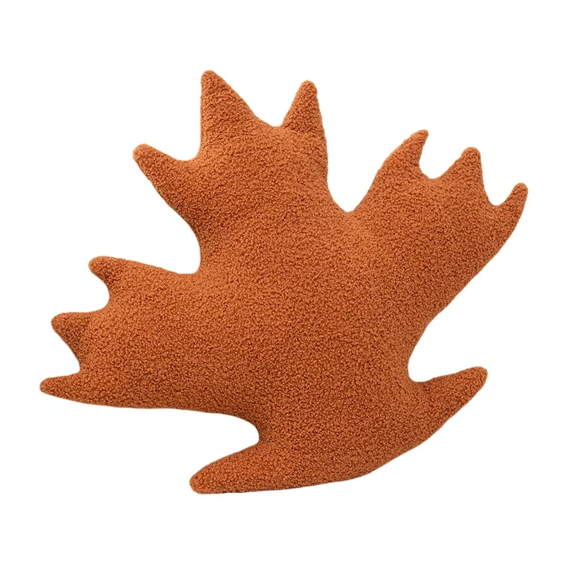 Creative Simulation Leaves Stuffed Soft Plant Pillow Kawaii Maple Leaf Red Leaf Plush Dolls Leaves Cushion Home Sofa Decor