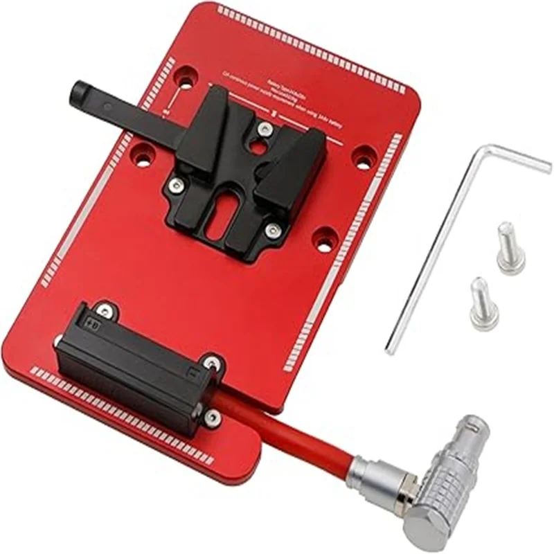 

Alvins V Mount Battery Plate for DJI Ronin 4D, V Mount Plate with 6-pin 1B DC-in Out Put Battery Mounts Plate for Ronin 4D