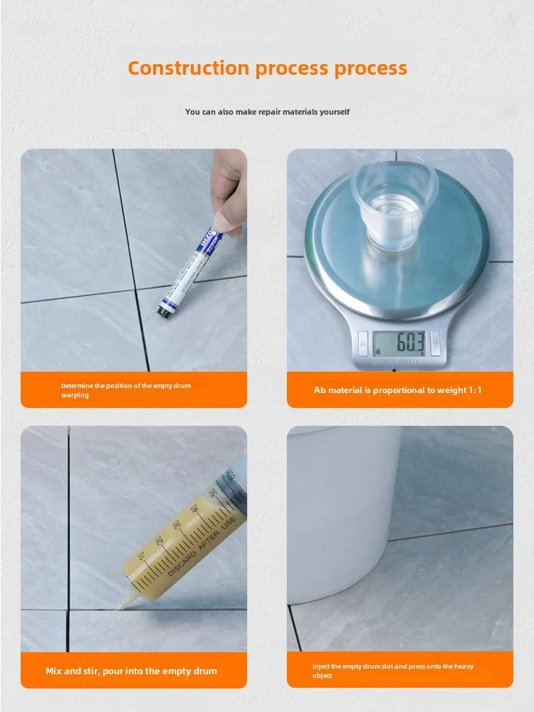 Ceramic tile hollowing special adhesive penetration repair agent Ceramic tile adhesive Strong adhesive Wall tile warping repair