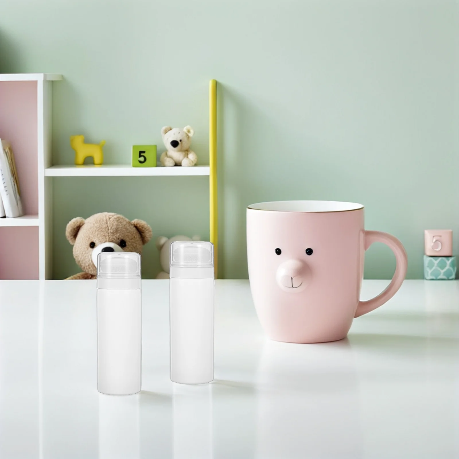 

2pcs Puff Box Talcum Dispenser Baby Body Powder Container Travel Storage Jar Reusable Case For Wide Mouth Bottle Toddler Powder