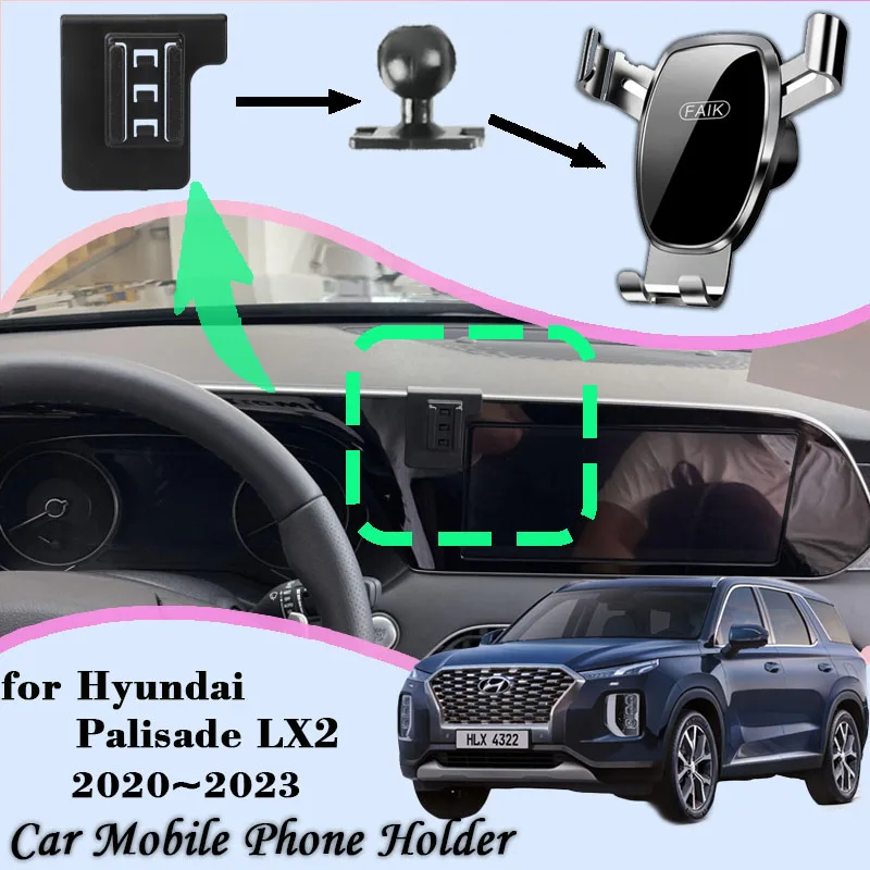 

Car Mobile Phone Holder for Hyundai Palisade LX2 2020~2023 Air Vent Cellphone Bracket Auto Smartphone Stand Gravity Accessories