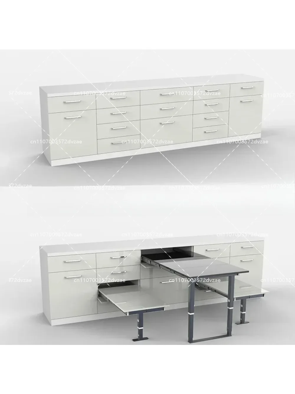 Two-foot Folding Track Hidden Drawer Kitchen Side Table Slide Multi-section Track Folding Pull Out Table Rail