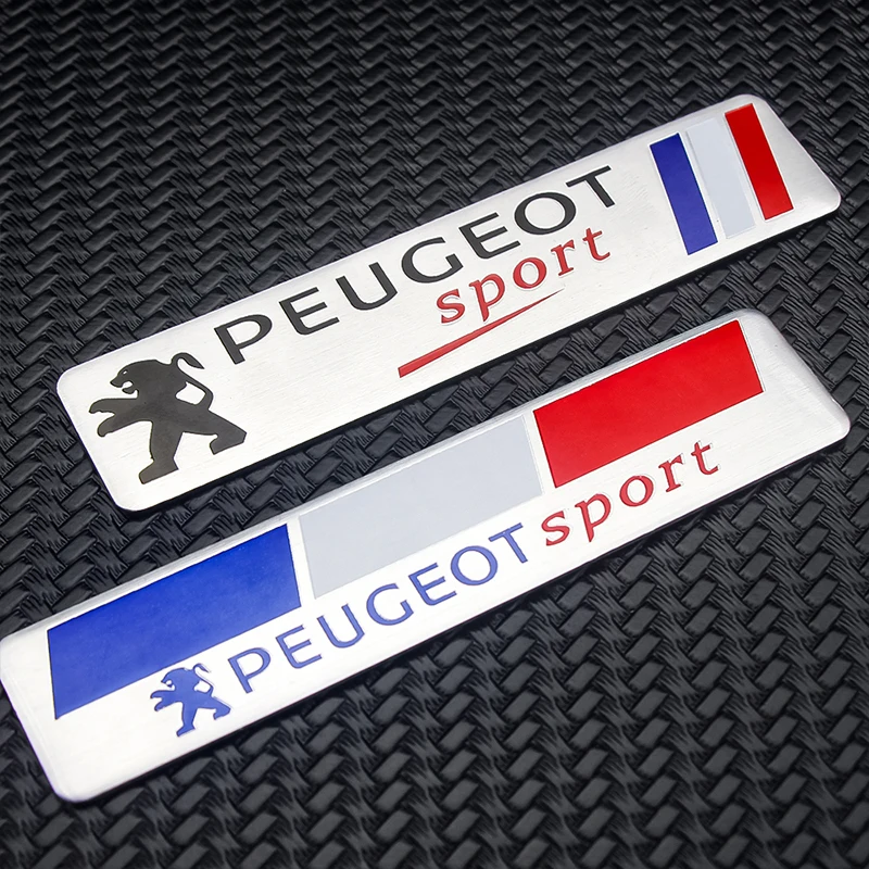 1/4 piece car sticker aluminum sticker car accessories for Peugeot 408 508 RCZ 2008 3008 4007 4008 5008 206 207 301 307 308 GT