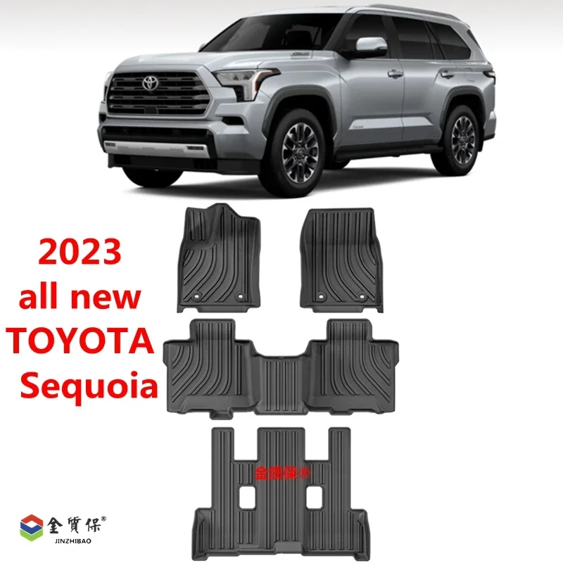 

Использование на 2023, новый автомобильный ковер TOYOTA Sequoia, напольный коврик Sequoia, полный комплект отделки к водонепроницаему напольному коврику Sequoia, коврик в багажник Sequoia