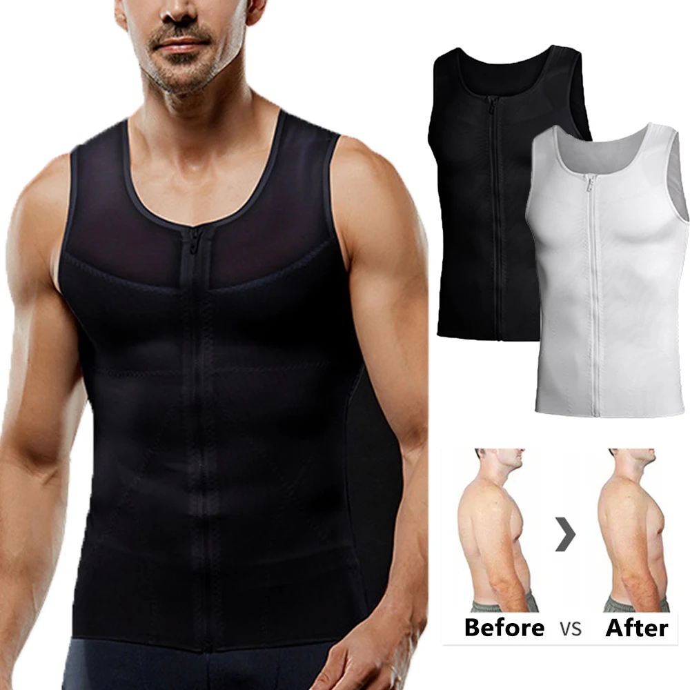 

Mens Slimming Body Shaper Shapewear Corset Top Male Tummy Control Compression Shirts Fitness Chest Abs Slim Tummy Shapers Vest