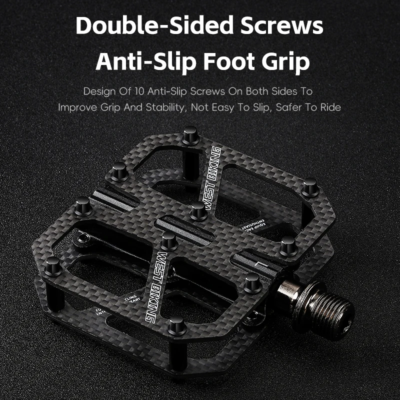 

Велопедали WEST BIKING из карбона, 3 подшипника, ультралегкие, для MTB и шоссейных велосипедов, с функцией экономии усилий, водонепроницаемые, противоскользящие.