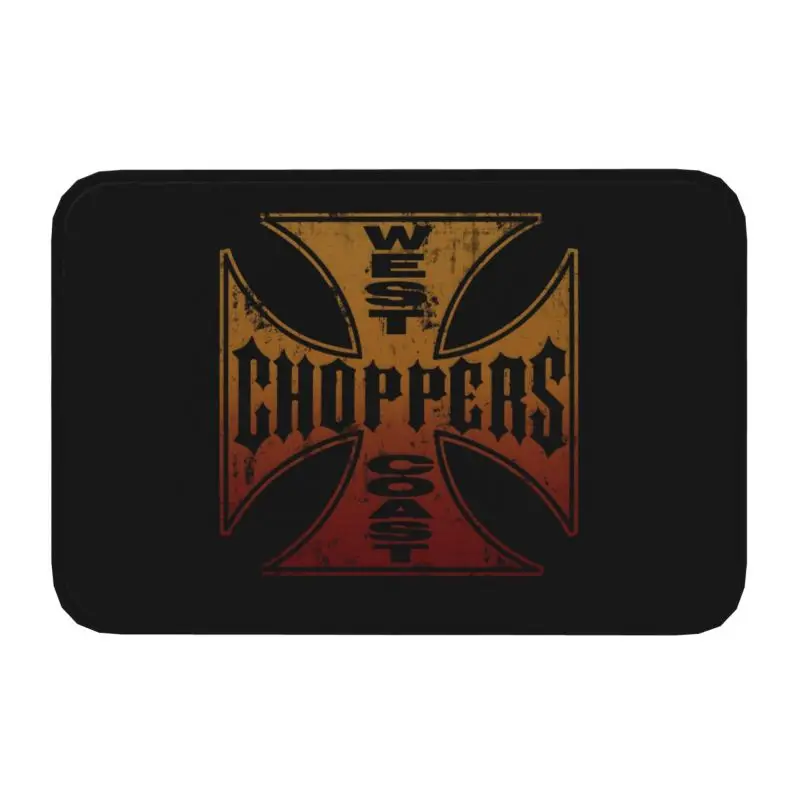 Personalized West Coast Iron Cross Choppers Doormat Mat Anti-Slip Kitchen Bathroom Toilet Rug Carpet 40*60cm