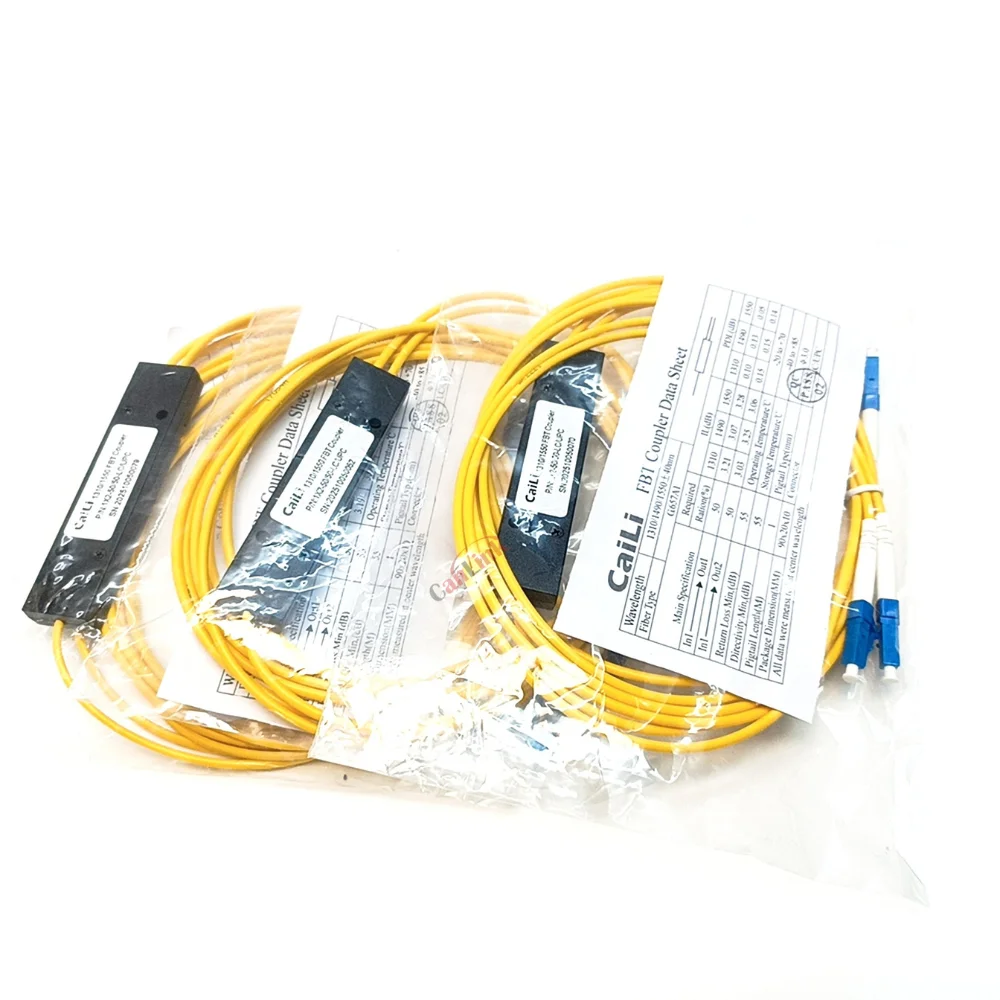 LC UPC 1X2 PLC Divisor de fibra óptica monomodo Acoplador óptico FBT Divisor de fibra óptica 1X2