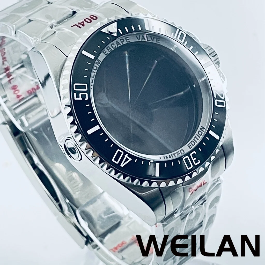 أجزاء حافظة ساعة كريستال ياقوتية مقاومة للماء 44 ملم SEA Big DEEP Homage، متوافقة مع NH34، NH35، NH36، NH38، NH70، وNH72