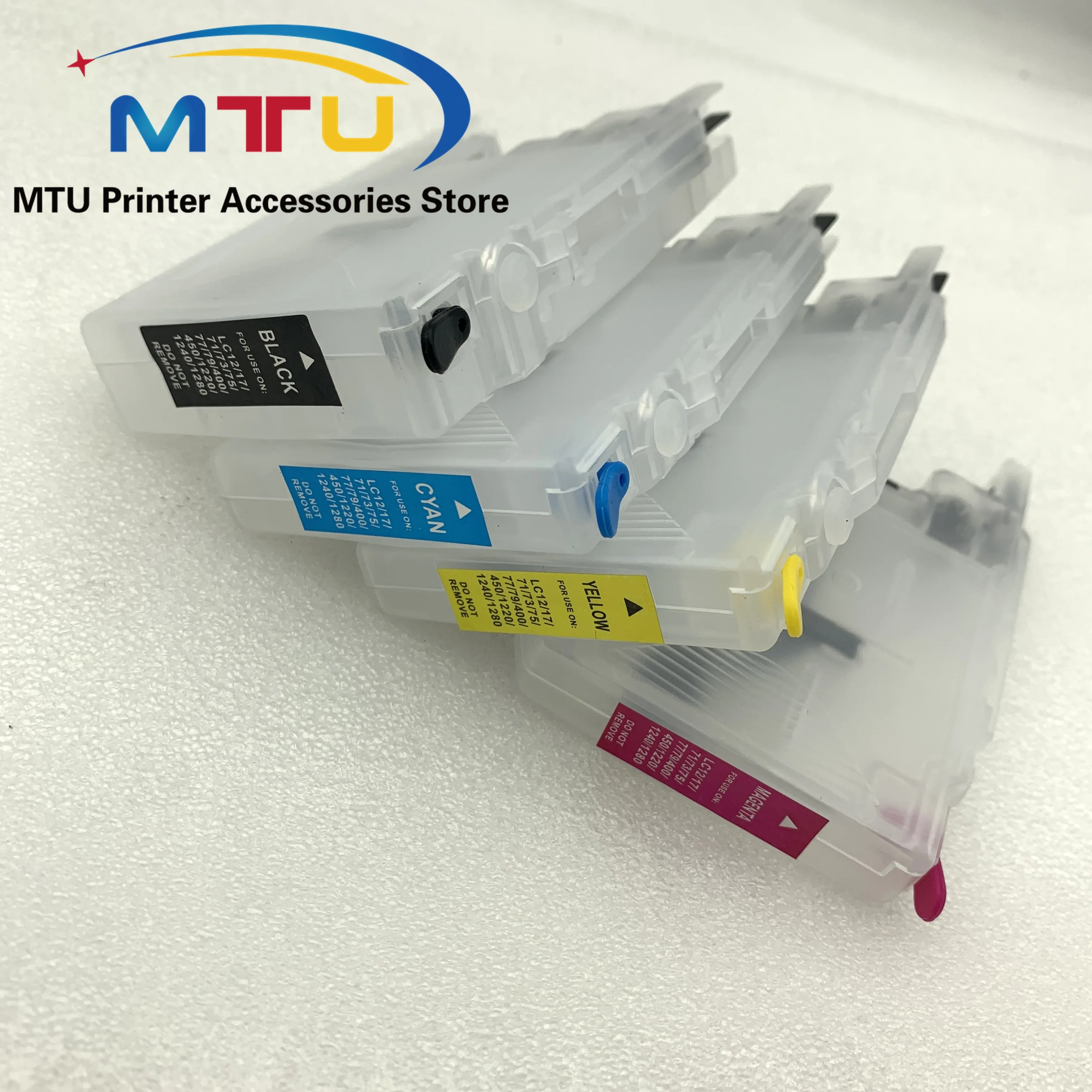 1Set LC17 LC79 LC73 LC75 LC400 LC1220 LC1240 Refillable Ink Cartridge for Brother MFC-J425W J430W J435W J625DW J825DW J835DW