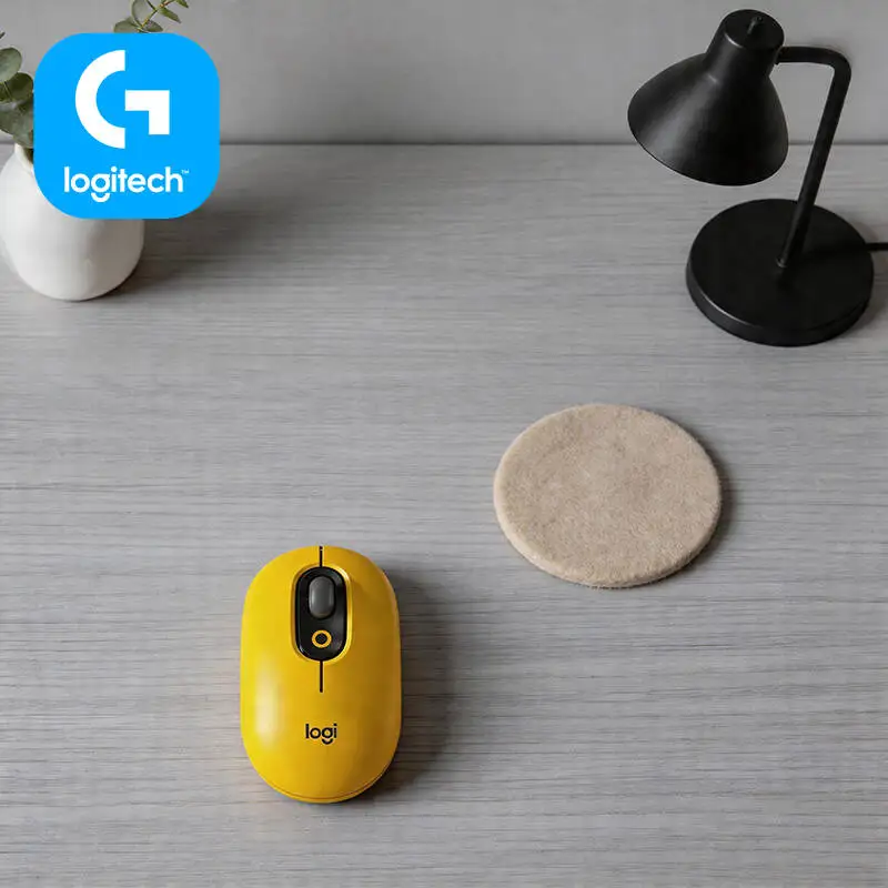 Slim Portable Logitech M350 POP Mouse Silent Touch Recycled Plastic Bluetooth for Windows 11 Pro Edition and Business PC