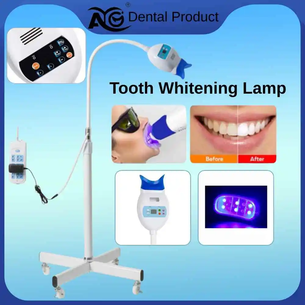 AG 40W Tooth Whitening Lamp 8 LED 1 Color/3 Color Light Bulb Dental Laboratory Equipment Dentistry Teeth Bleaching Accelerator