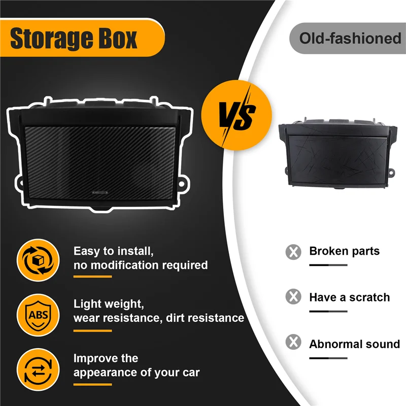 

Durable-Car Interior Dashboard Storage Box Center Console Glove Box CD Box For Toyota Land Cruiser Prado 2010 2011-2017