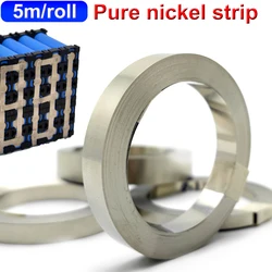 5M/Roll Pure Nickel Strips For Lithium Battery Pa Welding 99.6% Purity 32ft Nickle Tabs For 18650 26650 Battery Pack Spot Welder