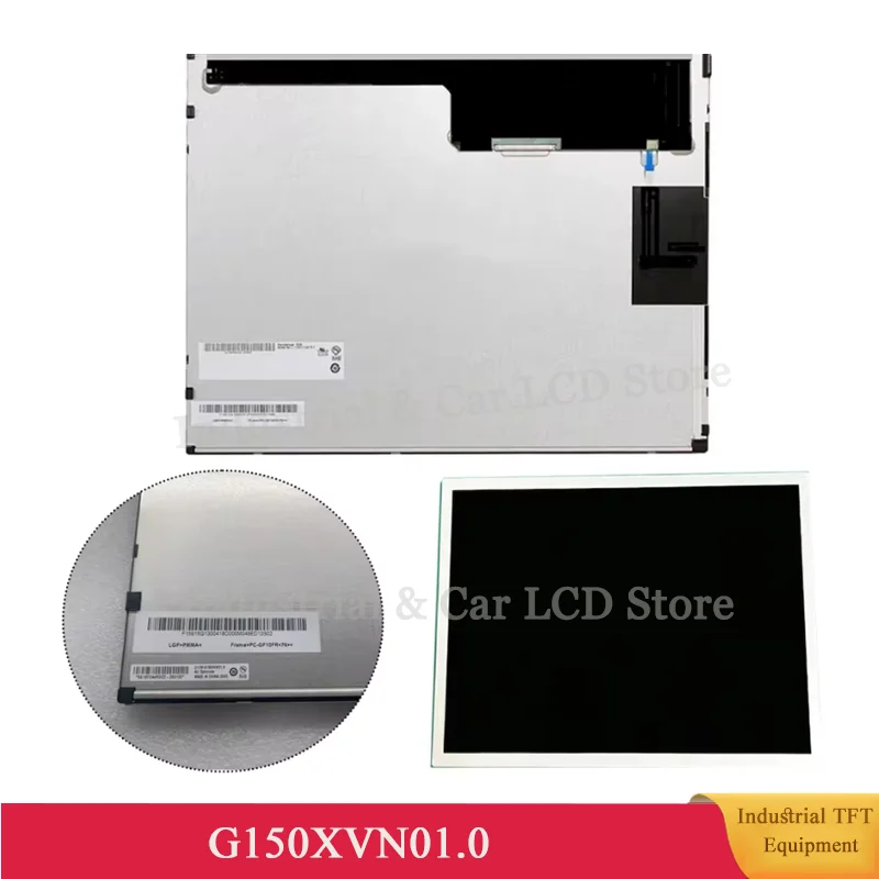 Original 15 Inch LCD Display Screen G150XVN01.0 Industrial TFT LCD Panel 1024*768 G150XVNO1.O G150XVN01
