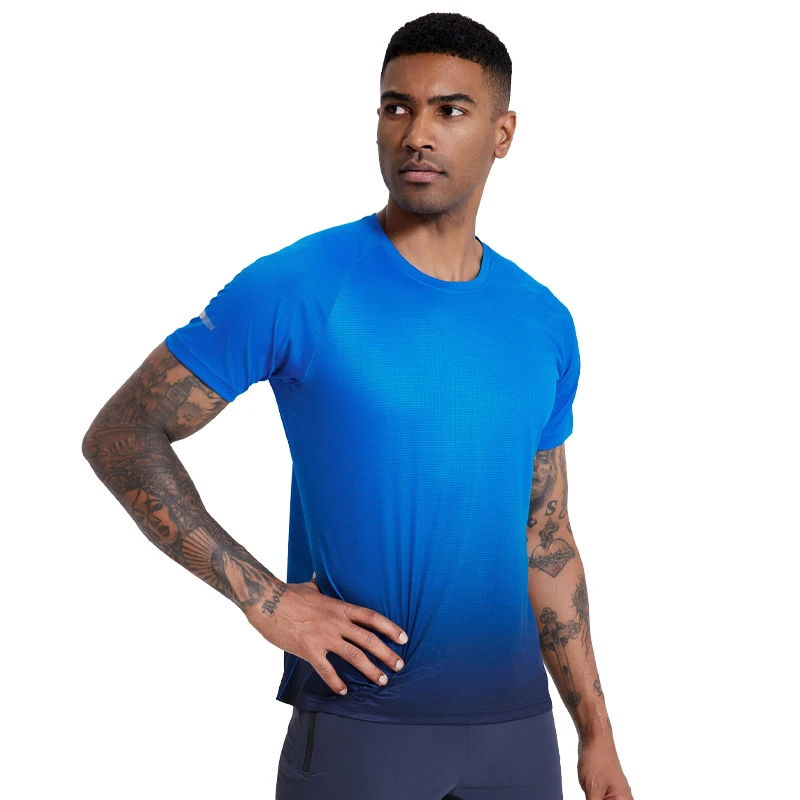 Sport T Shirt For Men Casual Streetwear Short Sleeve Top Breathable Tees Quick Dry Training Gym Shirt Jogging Marathon Clothes