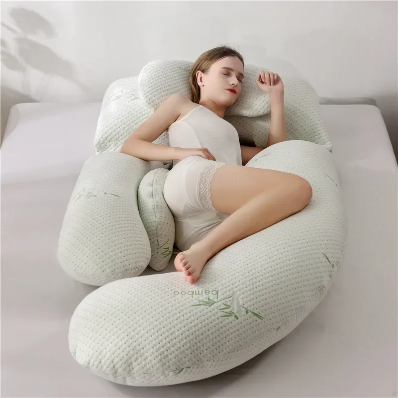 Almohadas para mujeres embarazadas, protección de cintura, almohadas para dormir de lado, soporte para el vientre, Clip para piernas, almohadas de soporte para el embarazo