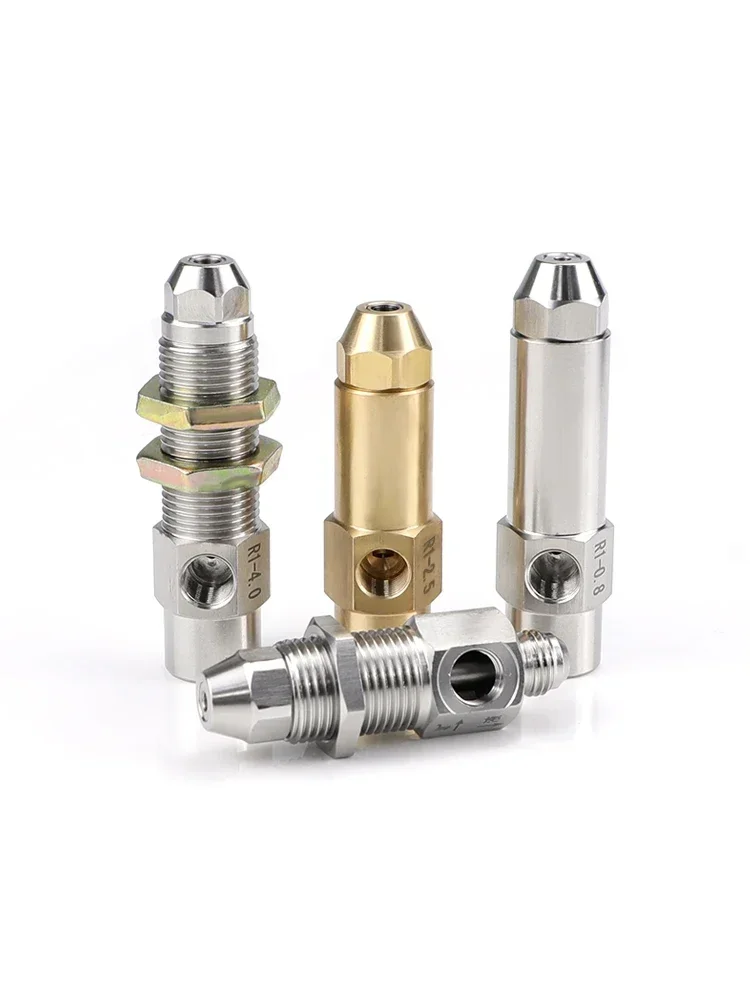 Aço inoxidável latão sifão atomização de ar bico combustível cabeça queimador acessórios bico combustível