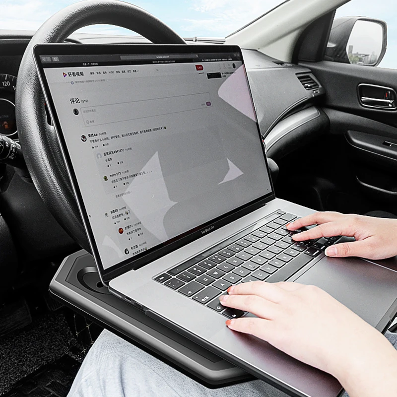 Portable Steering Wheel Tray & Car Table Tray, Adjustable Non-Slip Steering Wheel Desk for Laptop, Vehicle Seat Mount Notebook E - Image 6
