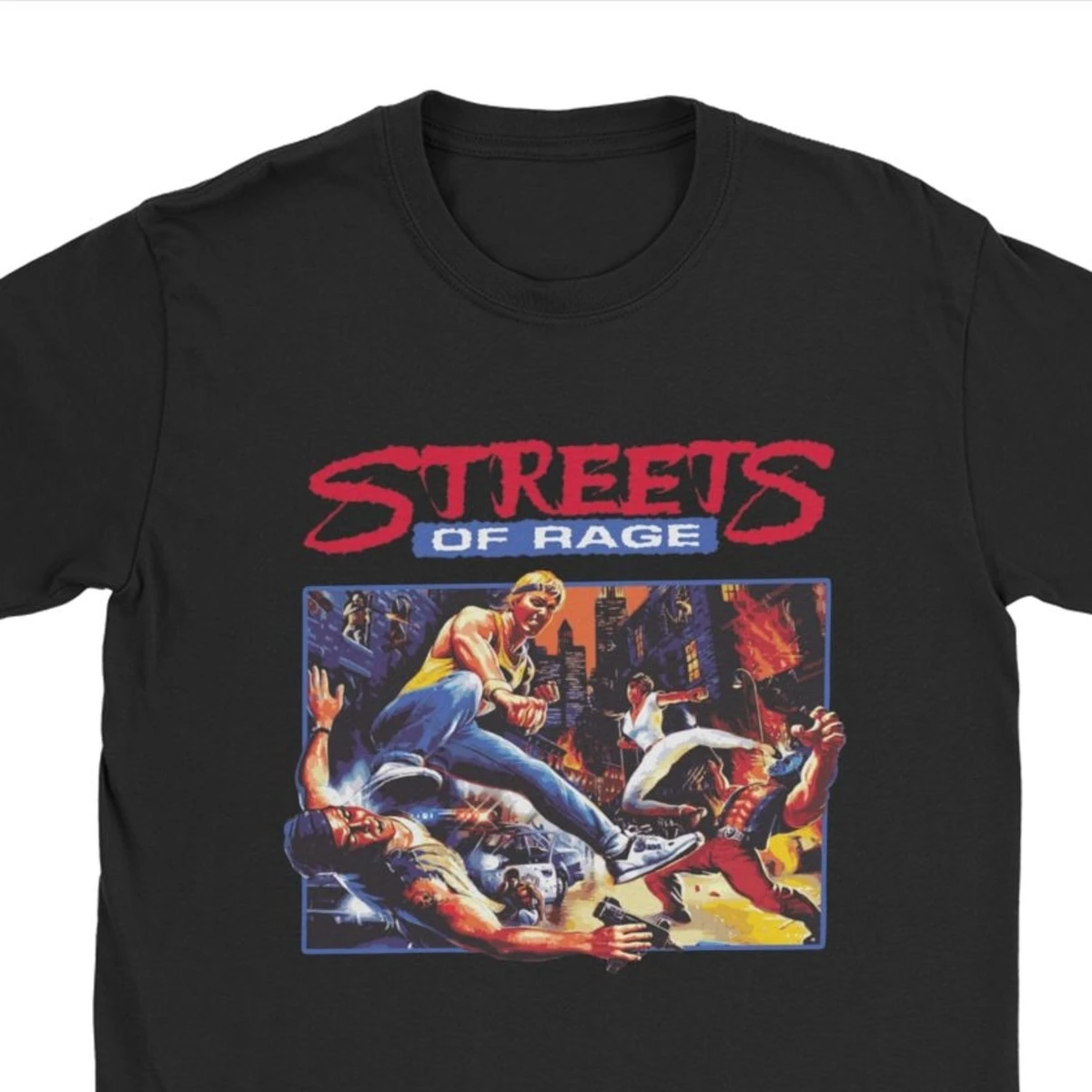 Men Streets Of Rage T Shirts Retro Axel Golden Axe Blaze Fighting Game Cotton Tees T-Shirts Camisas Hombre