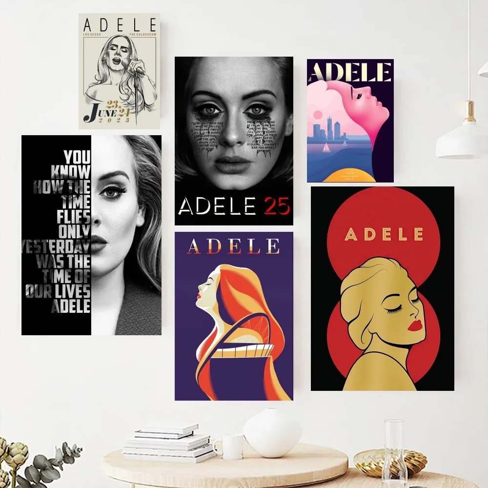 Singer Adele Poster Paintings on The Wall Picture for Living Room Interior Painting Room Decoration