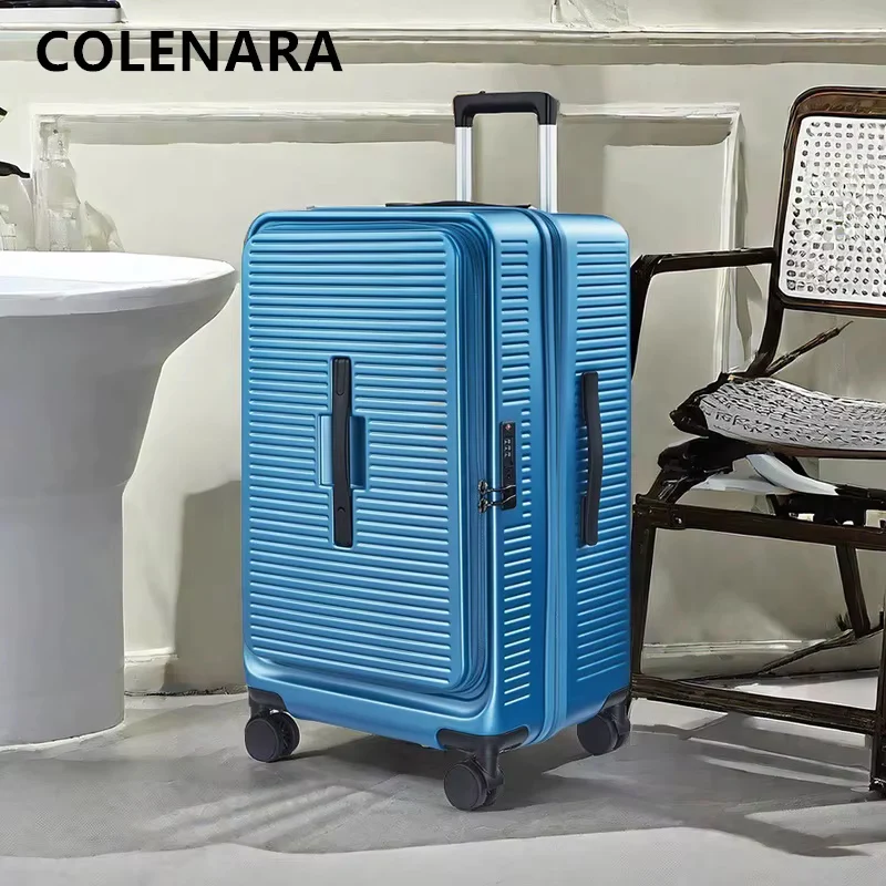 COLENARA Men's Luggage Women's Large Capacity Trolley Case ABS+PC Cipher Case 22