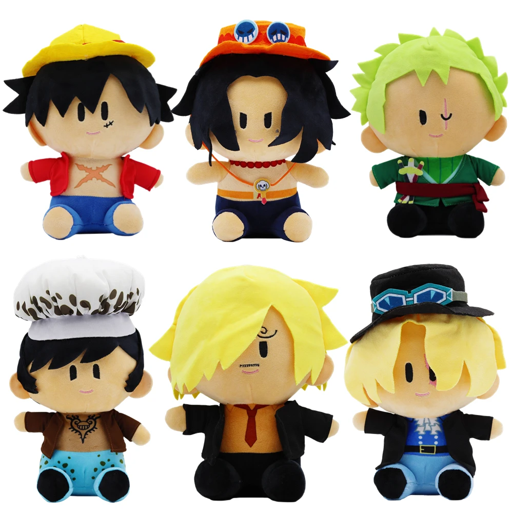 

20cm Japanese Anime One Piece Plush Toys Luffy Ace The Pirate Sauron Saab Sweet Cheese Trafalgar Law Doll Children Birthday Gift