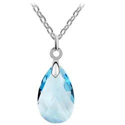 water tear dropshipping Transparent pure quality Crystal Pendant Necklace charm summer party fashion jewelry Lover birthday gift