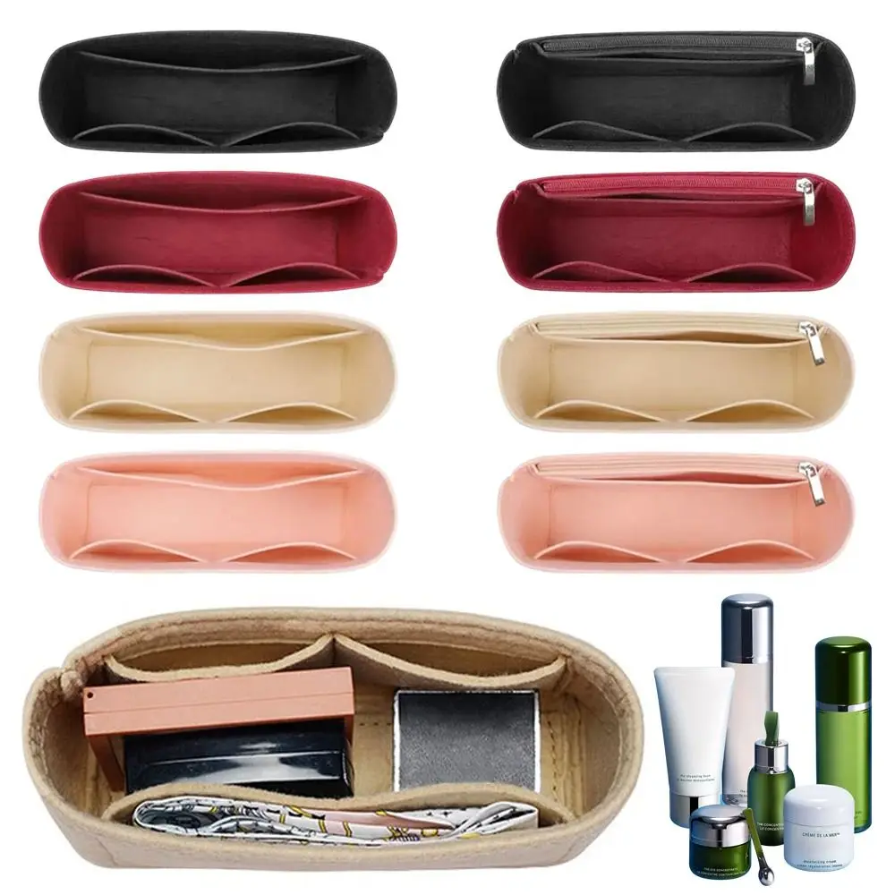 1Pc Multi-Pocket Bag Organizer Portable Insert Bag for Longchamp Mini Bag Travel Felt Linner Bag Durable Storage Bags 4 Colors